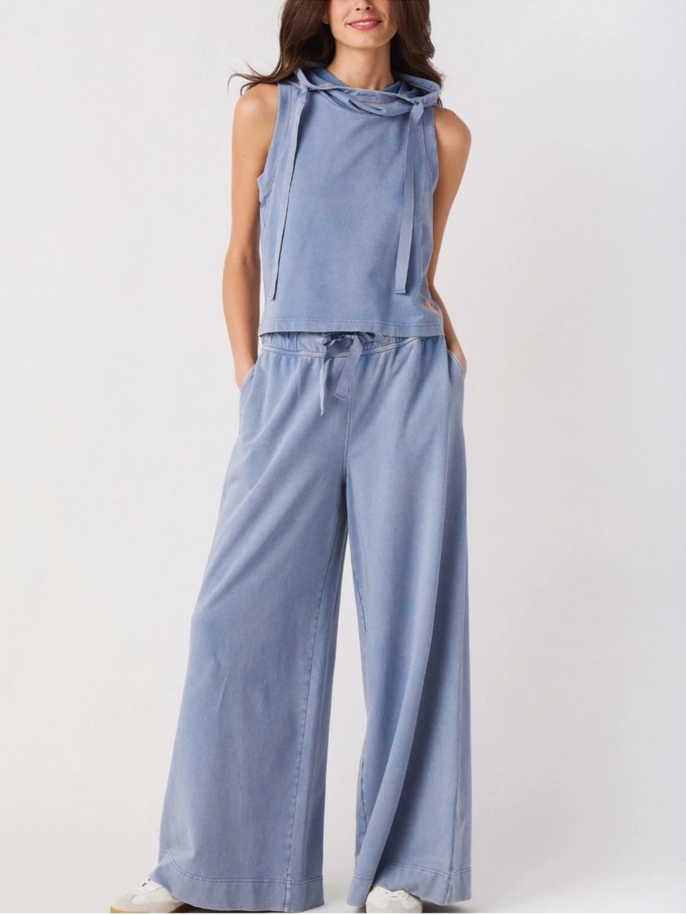NWT Free People Movement Keep Pace 2 piece set blue Ashe medium - Picture 2 of 10